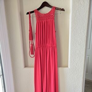 Maggy London Vibrant Pink Maxi Dress